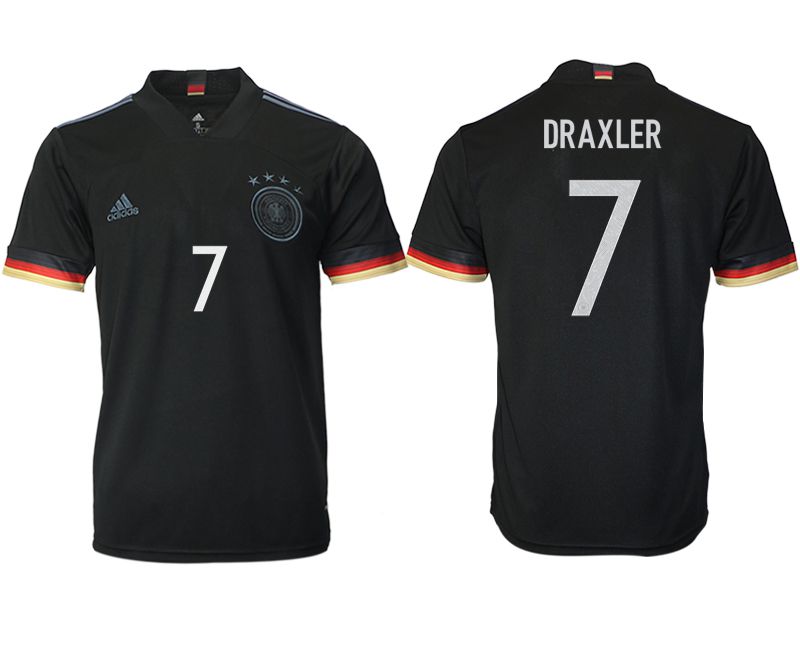 Men 2020-2021 European Cup Germany away aaa version black #7 Adidas Soccer Jerseys